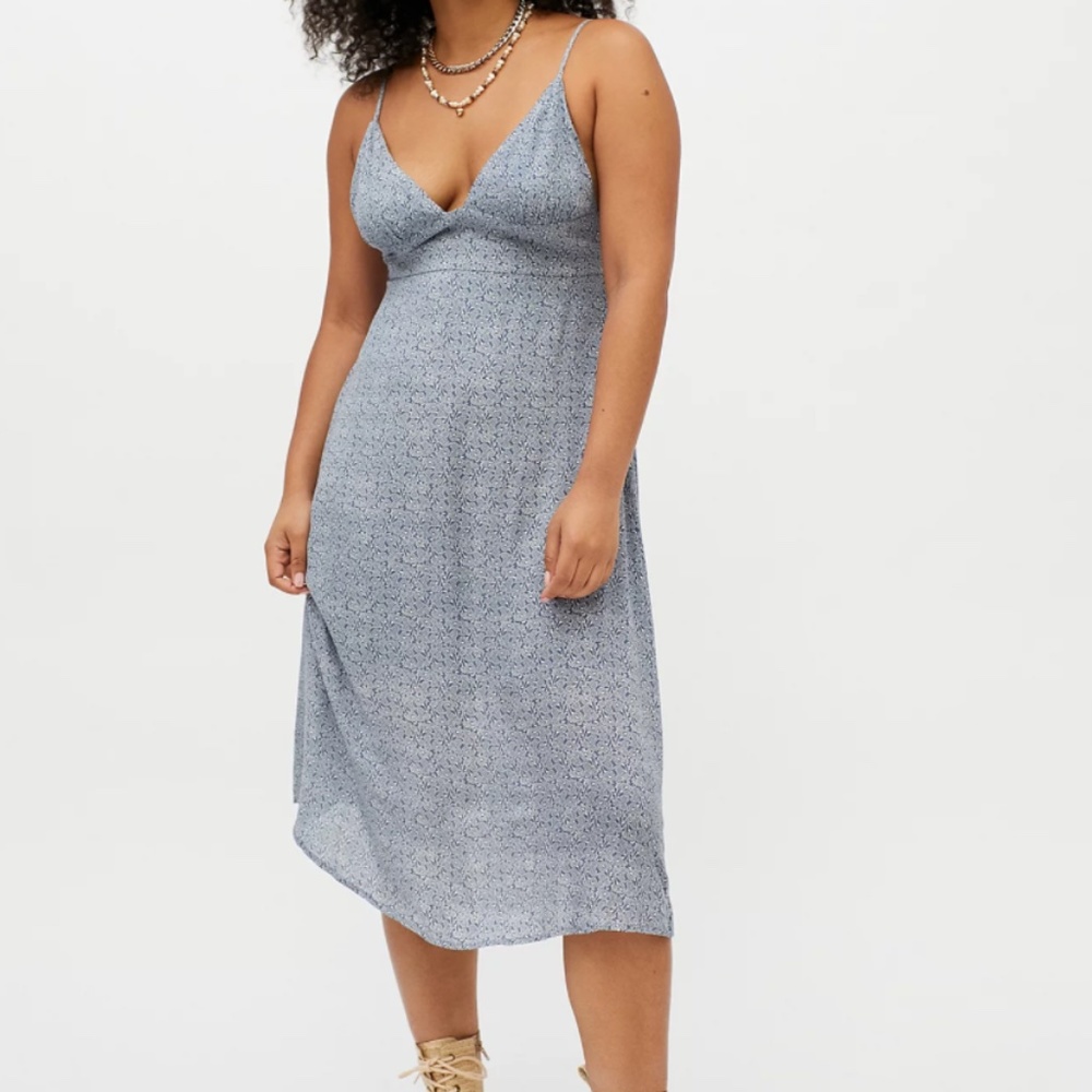 Dress Forum Printed Slip Midi Dress M